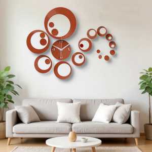 Horloge Marron avec des cercles