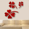 Sticker déco fleurs rouges 3d