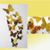 Sticker papillons doré miroir