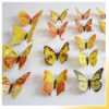 Sticker papillons jaunes avec motifs