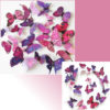 Sticker papillons mauves roses