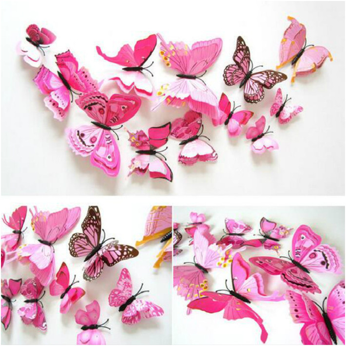 papillons rose souble aile