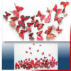 Sticker papillons rouges avec motif