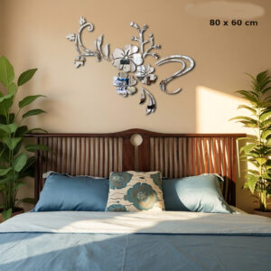 Autocollant 3D fleurs miroir