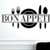 Sticker Bon appétit noir