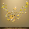 Horloge cœur dorée 94 X 37 cm