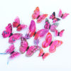 Sticker papillons rose double aile