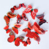 Sticker papillons rouge double aile