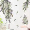 Sticker plante mauve vert