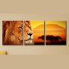 Tableau  Lion coucher du soleil