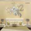 Autocollant 3D fleurs miroir 120 x 90 cm