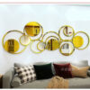 Sticker 3D Cercle doré miroir 190 x73 cm