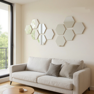 decos cercles miroir hexagone prix 9s