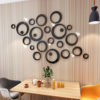 Sticker 3d decos cercles noir  140 cm * 87cm