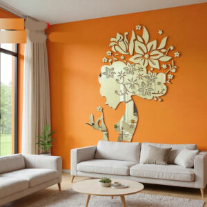 Sticker 3d Femme Miroir 120 X90 cm