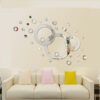 Sticker 3d decos cercles miroir 140cm * 93cm