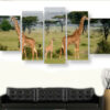 Tableau paysage avec des girafes