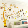 Sticker 3d arbre doré avec cadres photos 207 x 150 cm