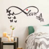 Sticker Love avec des papillons