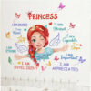 Sticker Princesse 75 x 92 cm