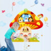 Sticker enfant ballons avec des animaux 180 x 120 cm