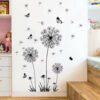 Sticker floral noire