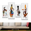 Tableau Femme noire 4 pieces