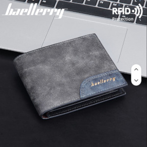 Portefeuille pour hommes Beallerry , Protection RFID, cuir PU mince,  6 emplacements