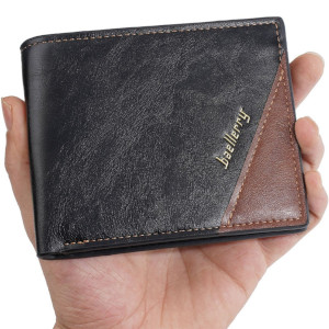 Portefeuille homme RFID à deux volets Baellerry Noir