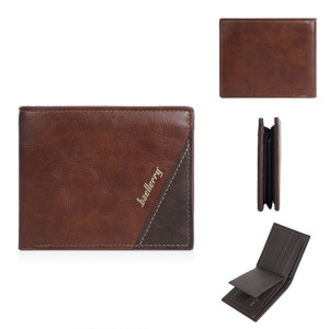 Portefeuille homme RFID à deux volets Baellerry marron