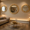 3 décos doré miroir cristal
