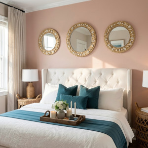 3 decos miroir dorés 131