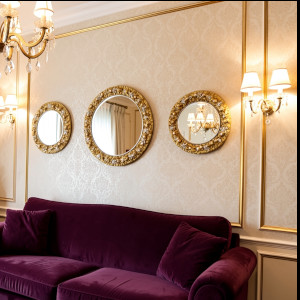 3 decos miroir dorés 14