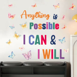 - Autocollant citation Anything is possible