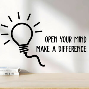 - Autocollant citation Open your mind