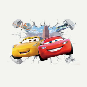 autocollant enfant Flash McQueen et Cruz Ramirez