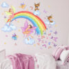 – Autocollant enfant arc en ciel avec des fées