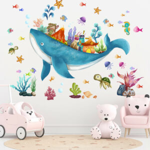 - Autocollant baleine bleue