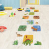– Autocollant enfant sol dinosaures