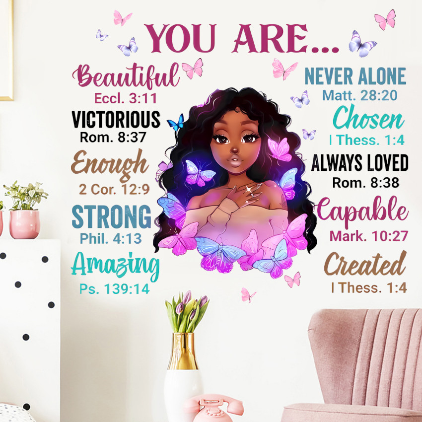 autocollant enfant motivation you are beautiful