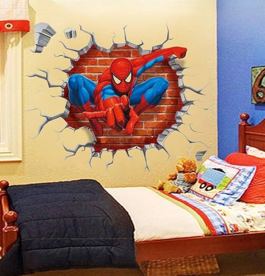 autocollant enfant spiderman craquelé1