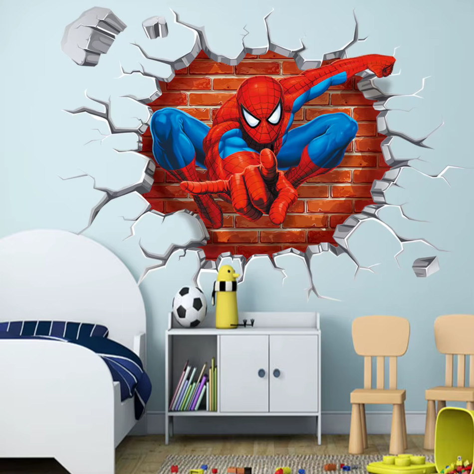 autocollant enfant spiderman craquelé2