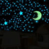 – étoile et lune lumineuses 3D, autocollant qui brille dans le noir