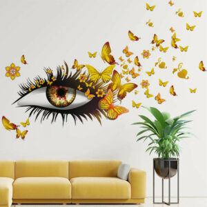 autocollant oeil jaune 1