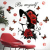 – Autocollant femme Be myself