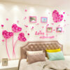Autocollant 3d floral rose