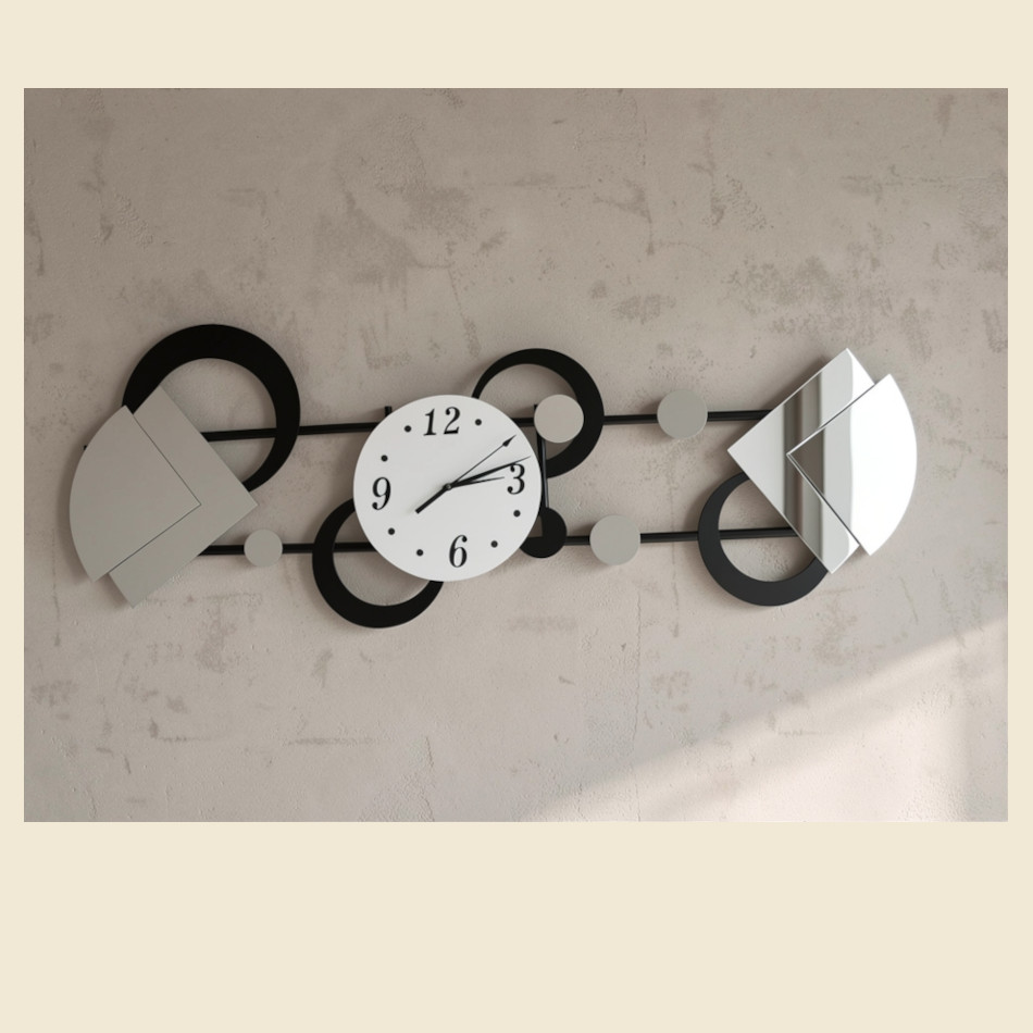 horloge noir miroir abs 11