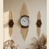 – Horloge 3 pieces marron blanc