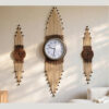 – Horloge 3 pieces marron noir