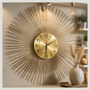 - Horloge Design dorée
